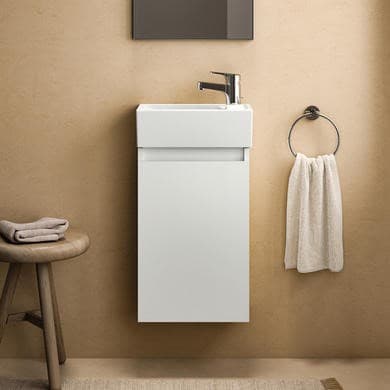 350mm Ideal Standard Eurovit+ White Right-Hand Wall Hung Vanity Unit with Basin