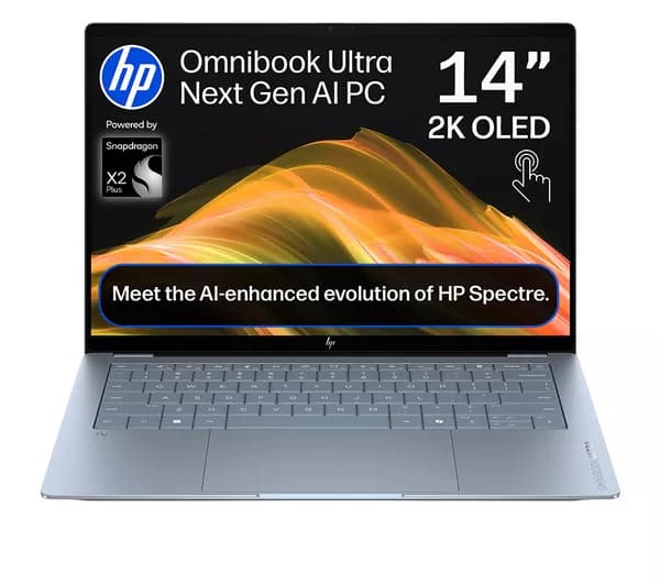 HP OmniBook Ultra 14" Laptop - Snapdragon X2 Plus, 1 TB SSD, Stone Blue