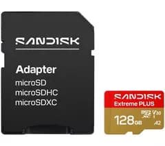 SANDISK Extreme Plus Class 30 microSDXC Memory Card - 128 GB