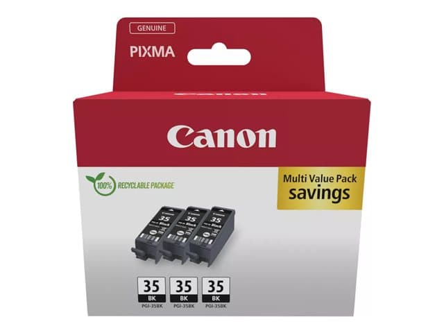 CANON - PGI-35BK Triple Pack - 3-pack - black - original - ink tank