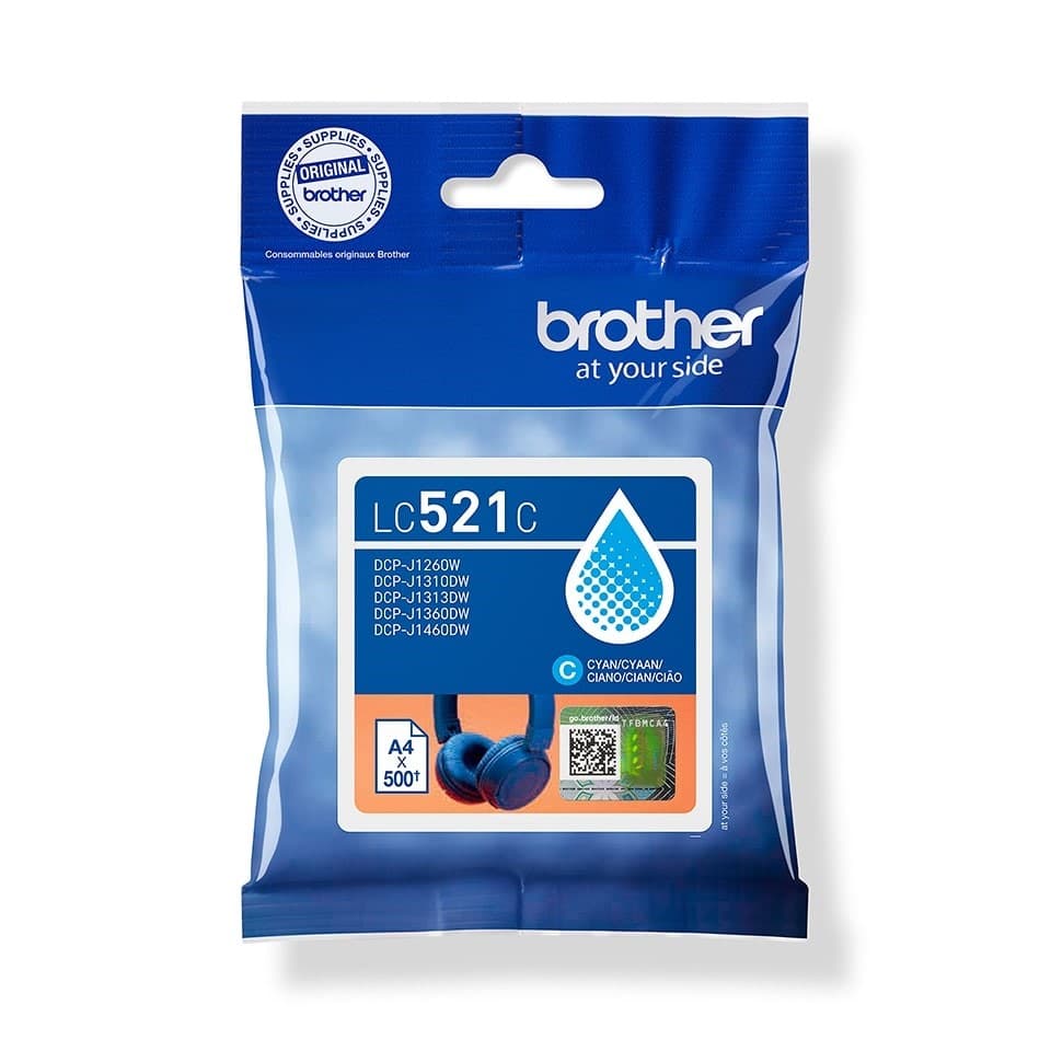 BROTHER Lc-521c Cyan Ink Cartridge...
