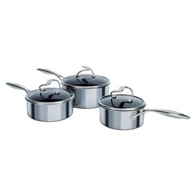 Steel Shield Clad 3 Piece Saucepan Set