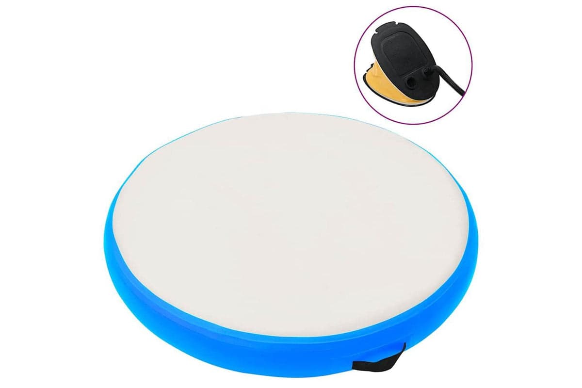 Vidaxl Inflatable Gymnastic Mat With Pump 100x100x20 Cm Pvc Blue