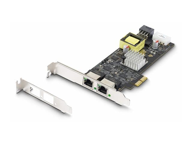 STARTECH.COM - Startech 2-Port 2.5Gbps PoE Network Card, Intel I225-V, 802.3af/at - Network adapter - PCIe 2.0 x2 - 10M/100M/1G/2.5 Gigabit Ethernet x 2 - black