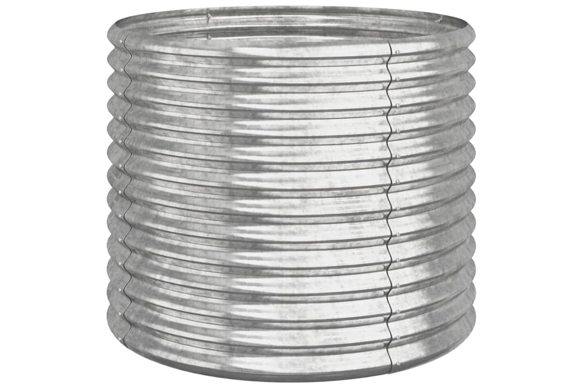 vidaXL 318862 Garden Planter Powder-coated Steel 80x80x68cm Silver