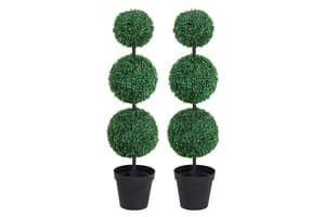Artificial Boxwood Three Balls Plant | Set of 2 | 112 cm