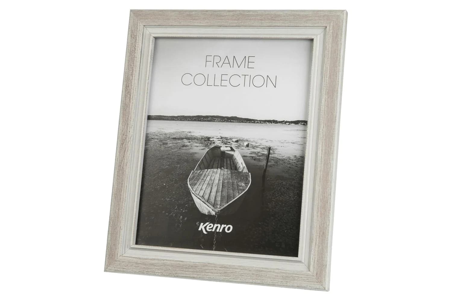 Emelia Distressed Wood 7x5" Photo Frame | White