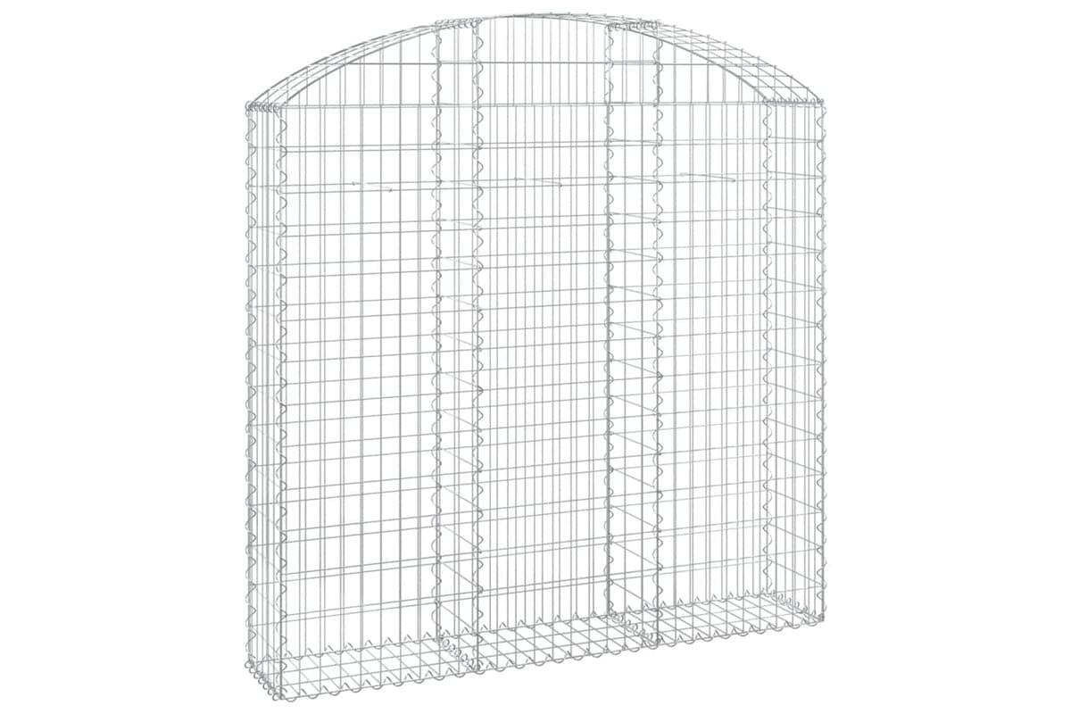 vidaXL 153447 Arched Gabion Basket 150x30x140/160cm Galvanised Iron