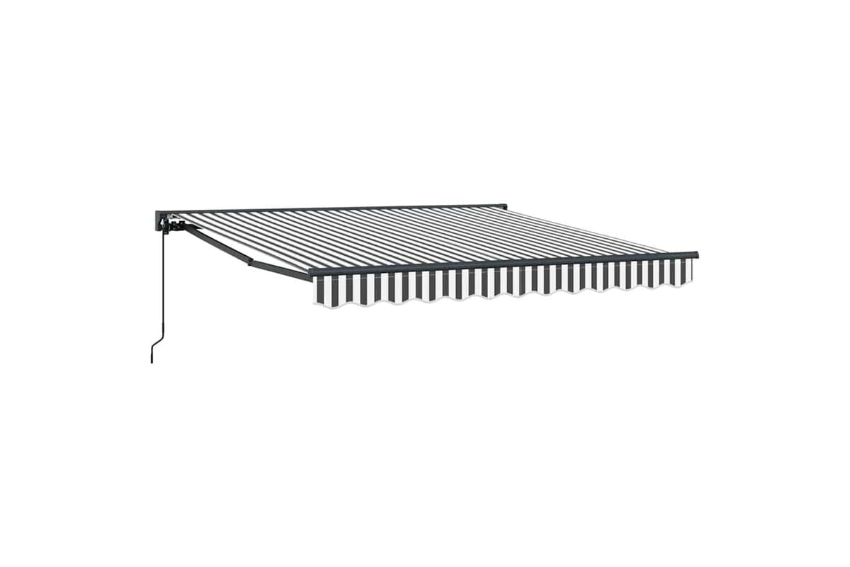 Vidaxl Retractable Awning Anthracite And White 300x250 Cm Fabric