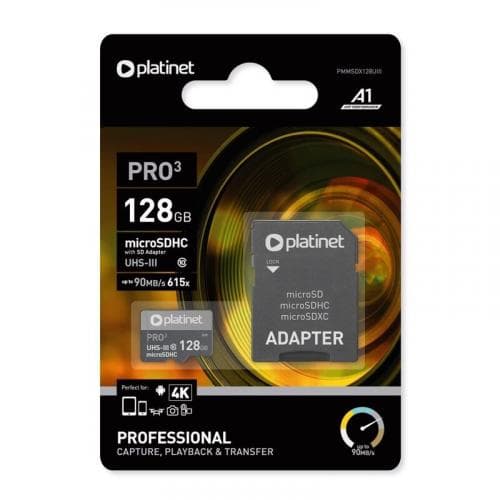 PLATINET            128GB UHS111 MICRO SD CARD U3