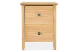Ezra Bedside Locker | 2 Drawer | Ash