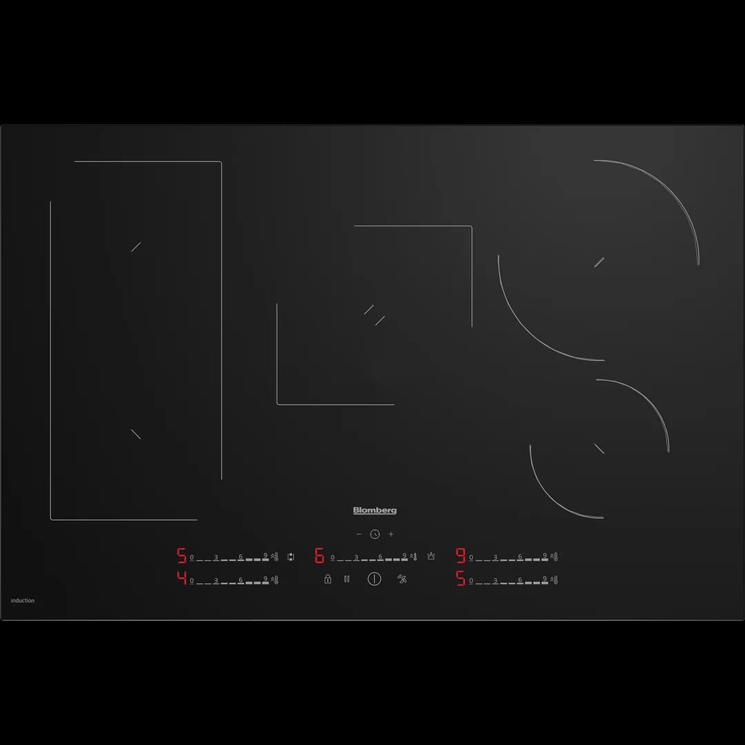 Blomberg 80cm 5 zones Cook Sensor Induction Hob Black | MIX55487N