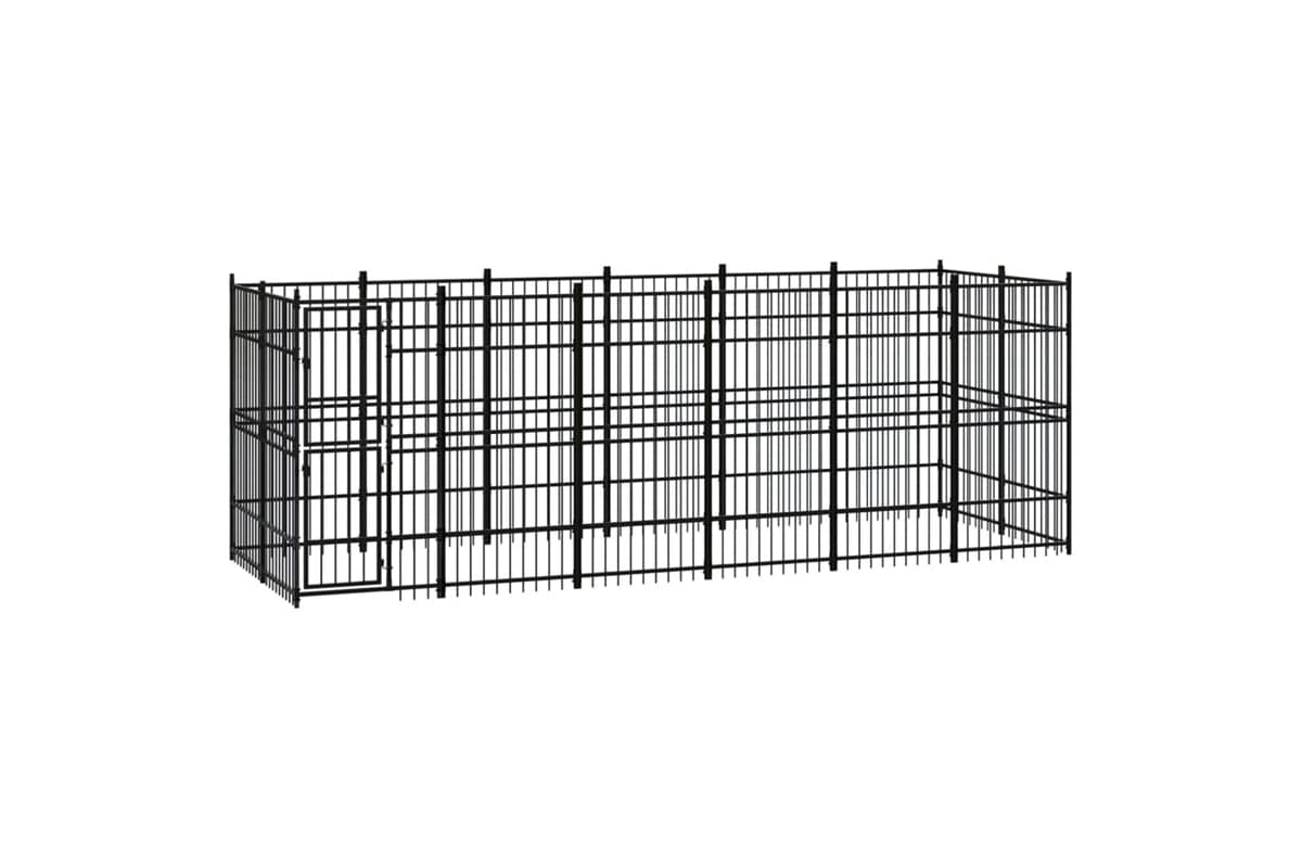 Vidaxl 3097960 Outdoor Dog Kennel Steel 11.06 M2
