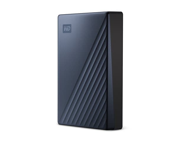 WESTERN DIGITAL - WD My Passport for Mac WDBEJA0060BBL - Hard drive - encrypted - 6 TB - external (portable) - USB 3.2 Gen 1 (USB-C connector) - 256-bit AES - blue