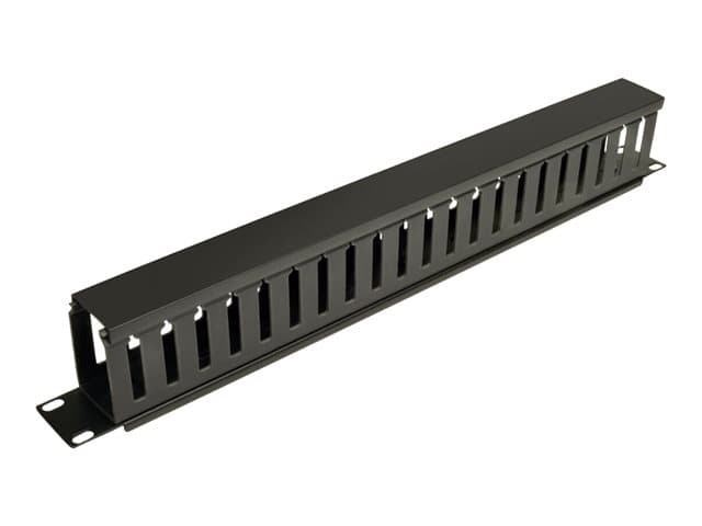 EATON - Tripp Lite Series Rack Enclosure Horizontal Cable Manager (finger duct) 1URM - Rack cable management duct with cover - black - 1U - 19"
