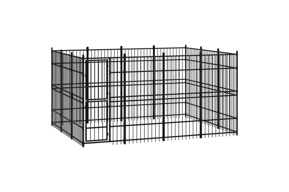 Vidaxl 3097975 Outdoor Dog Kennel Steel 11.06 M2