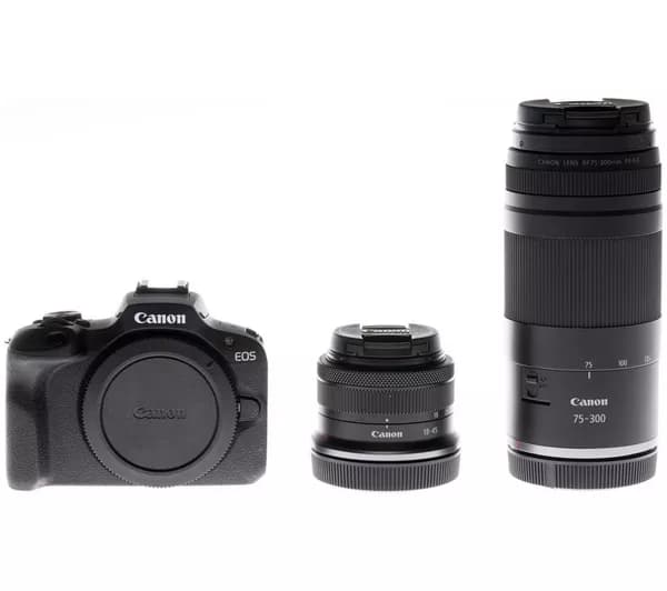 CANON EOS R100 Mirrorless Camera with RF-S 18-45 mm f/4.5-6.3 IS STM & RF 75-300 mm f/4-5.6 Lens