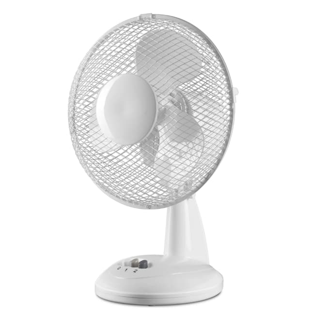Daewoo 9" Oscillating Desk Fan | White | 823493