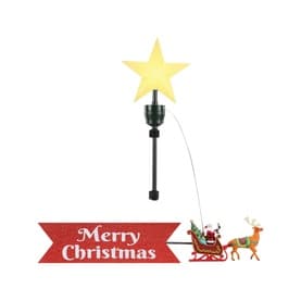 Santa Biplane Christmas Tree Topper 25cm