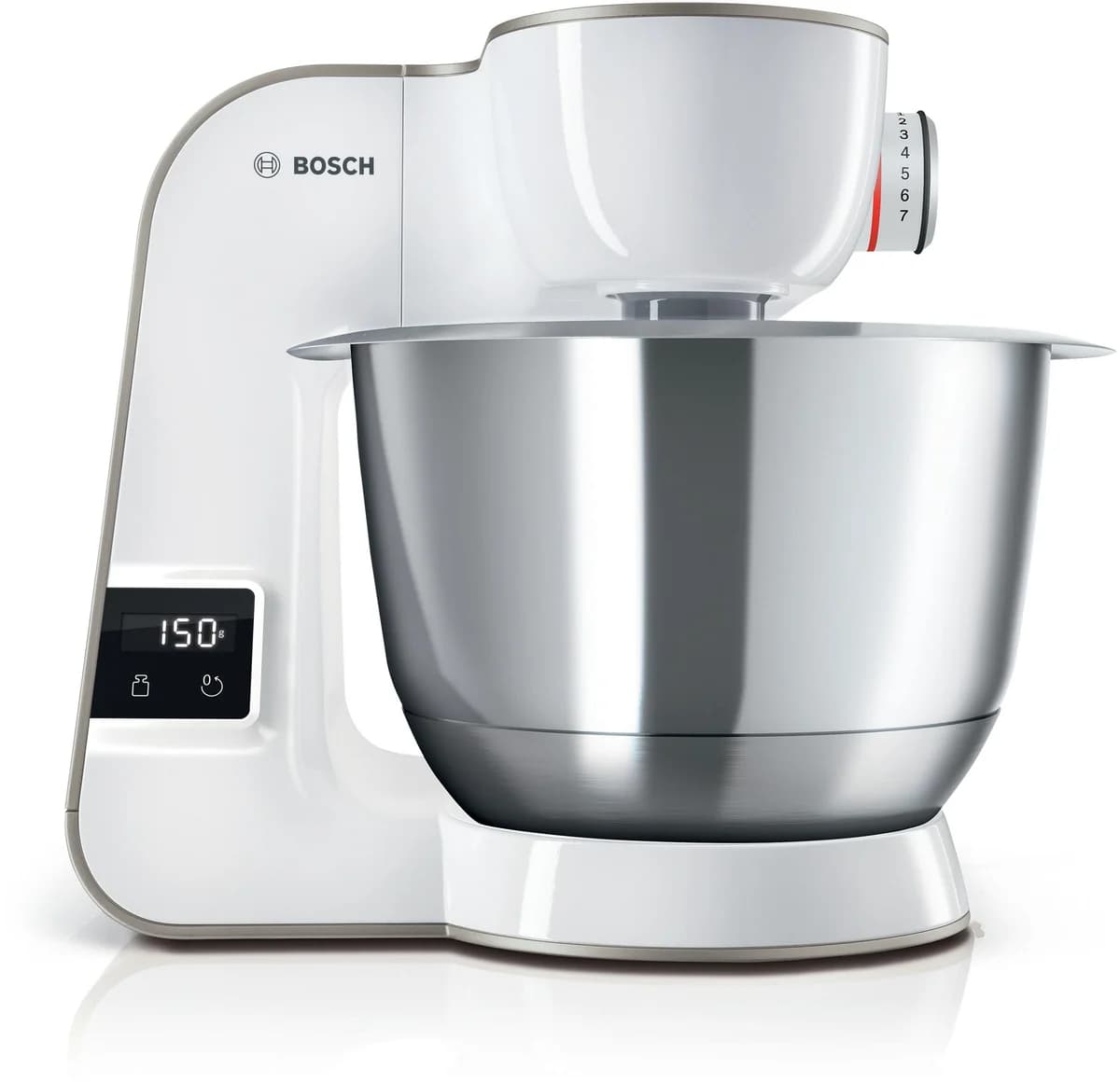 Bosch Series 4 MUM5 Stand Mixer with Integrated Scales 1000W - White | MUM5XW40G
