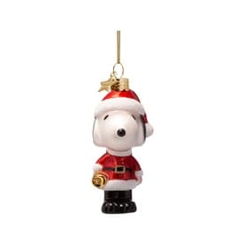 Snoopy with Christmas Outfit Glass Tree Decoration 11cm