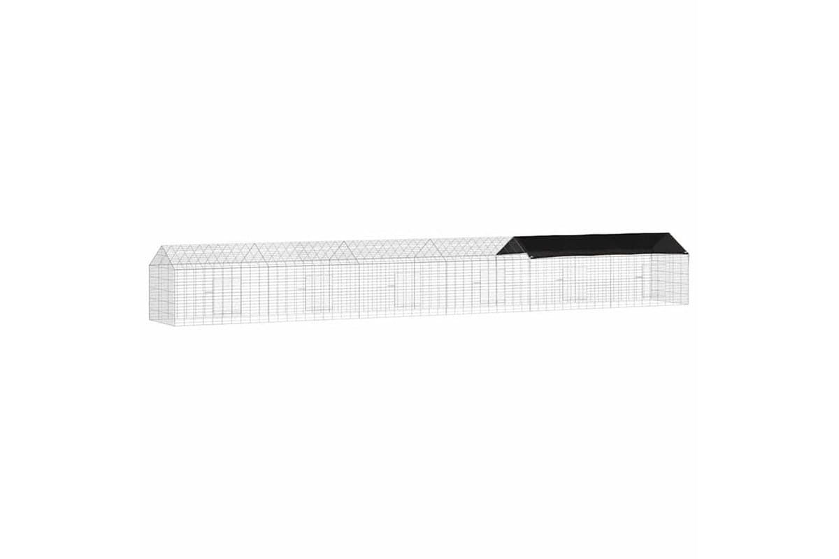 Vidaxl Rabbit Cage Silver 600 X 78 X 78 Cm Galvanised Steel