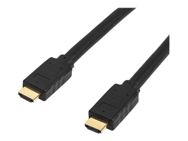 STARTECH.COM - Startech 15m(50ft) HDMI 2.0 Cable, 4K 60Hz Active HDMI Cable, CL2 Rated for In Wall Installation, Long Durable High Speed Ultra-HD HDMI Cable, HDR 10, 18Gbps, Male to Male Cord, Black - Al-Mylar EMI Shielding (HD2MM15MA) - HDMI cable - 15 m