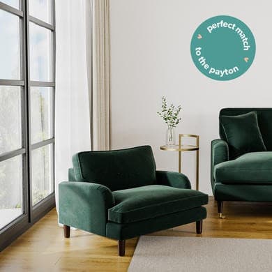 Green Velvet Kids Armchair - Payton