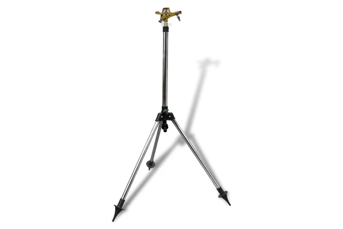 Vidaxl 40913 Impulse Sprinkler Garden Watering Zinc On Tripod Base
