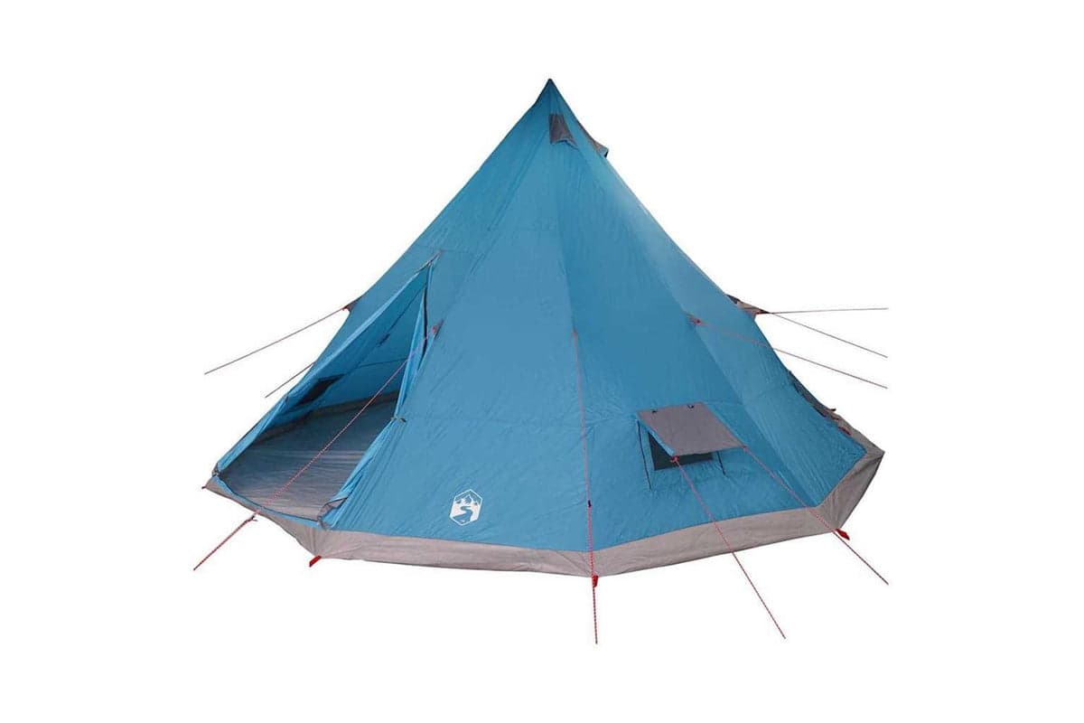 Vidaxl Family Tipi Tent Folding Blue And Grey 560 X 560 X 300 Cm