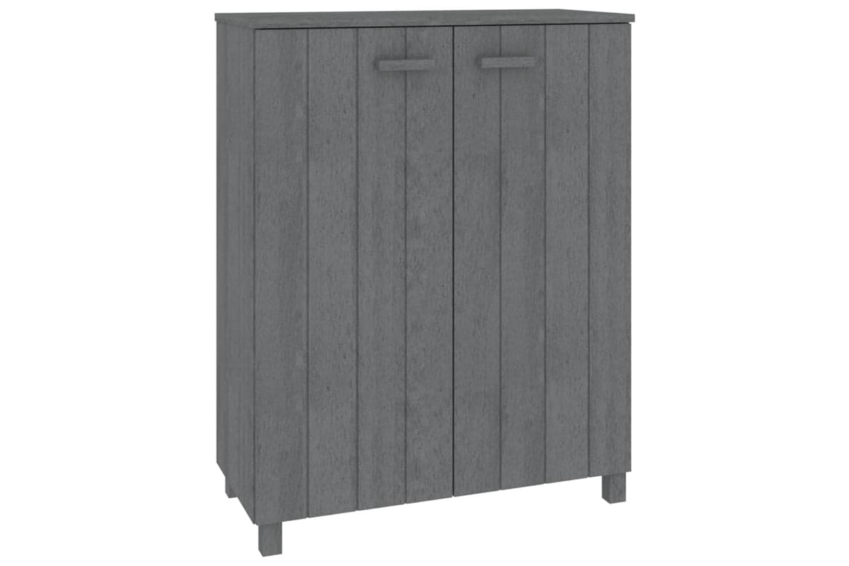 vidaXL Shoe Cabinet Hamar Dark Grey 85x40x108cm Solid Wood Pine