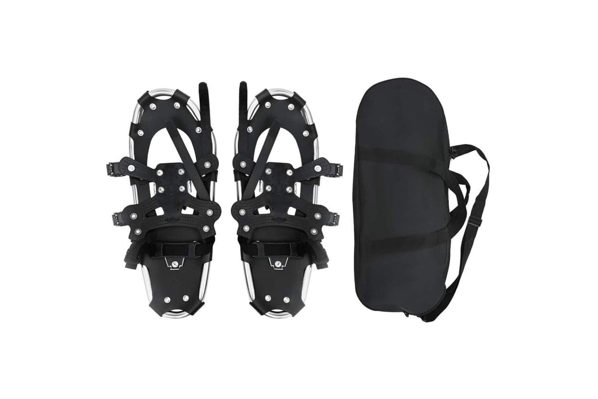 Vidaxl 3 In 1 Snowshoes Silver And Black 21 Inches Aluminum And Hdpe