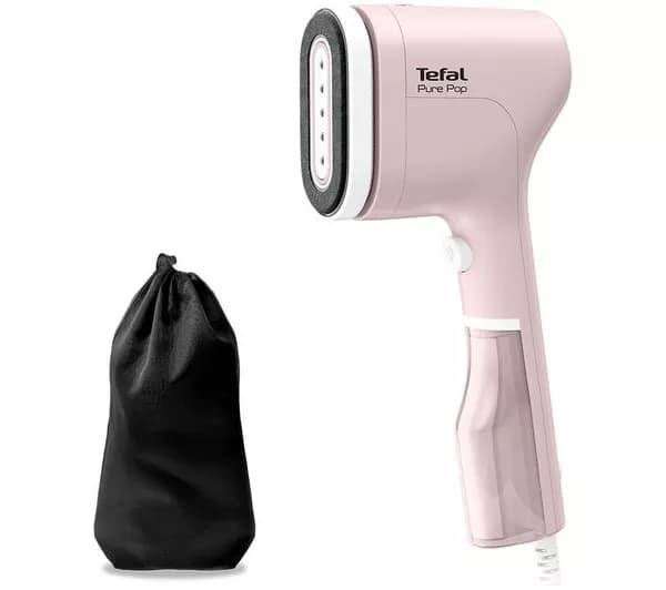 TEFAL Pure Pop DT2029G0 Travel Clothes Steamer - Light Pink