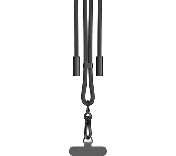 GOJI GCCLYBK26 2-in-1 USB Type-C Cable Crossbody Phone Lanyard - Black