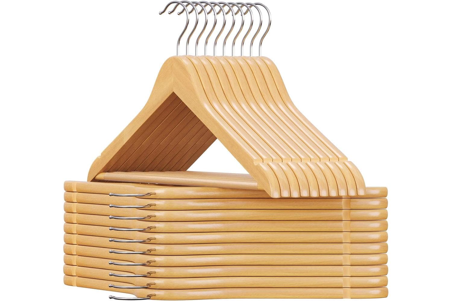 Songmics CRW001-20 Wooden Hangers | Pack of 2
