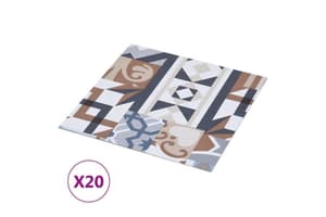 Vidaxl Self-adhesive Flooring Planks 20 Pcs Pvc 1.86 Sq M Mono Pattern