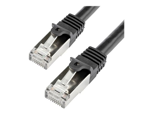 STARTECH.COM - Startech 1m CAT6 Ethernet Cable, 10 Gigabit Shielded Snagless RJ45 100W PoE Patch Cord, CAT 6 10GbE SFTP Network Cable w/Strain Relief, Black, Wiring is UL Certified/TIA - Category 6 - 26AWG (N6SPAT1MBK) - patch cable - black