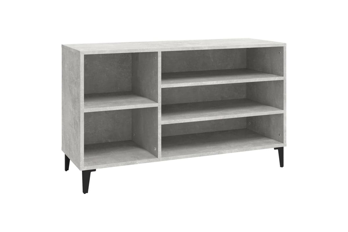 vidaXL 819752 Shoe Cabinet Concrete Grey 102x36x60cm Engineered Wood