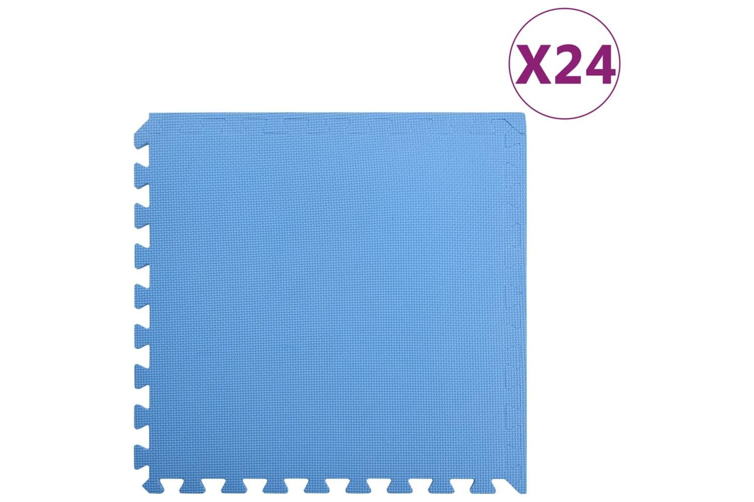 vidaXL 92466 Floor Mats 24 Pcs 8.64 ÃƒÂƒÃ‚ÂžÃ‚Â¡ Eva Foam Blue