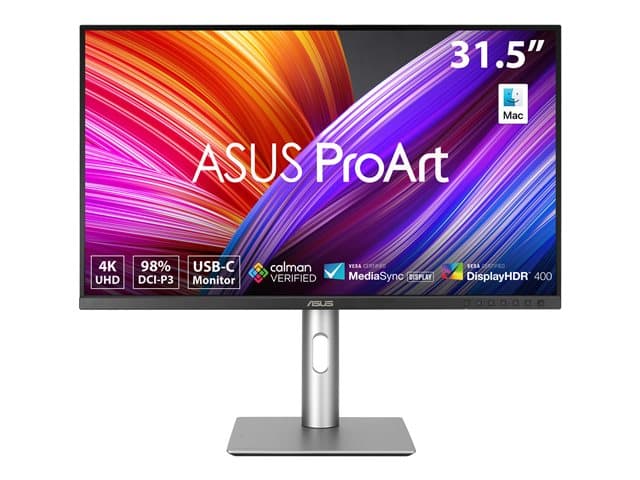 ASUSTEK - ASUS ProArt PA329CRV - LED monitor - 32" (31.5" viewable) - 3840 x 2160 4K UHD (2160p) @ 60 Hz - IPS - 350 cd/m² - 1000:1 - DisplayHDR 400 - 5 ms - 2xHDMI, 2xDisplayPort, USB-C - speakers