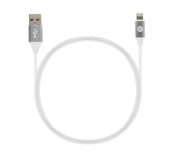 OUR PURE PLANET OPP008 Braided USB to Lightning Cable - 1.2 m, White