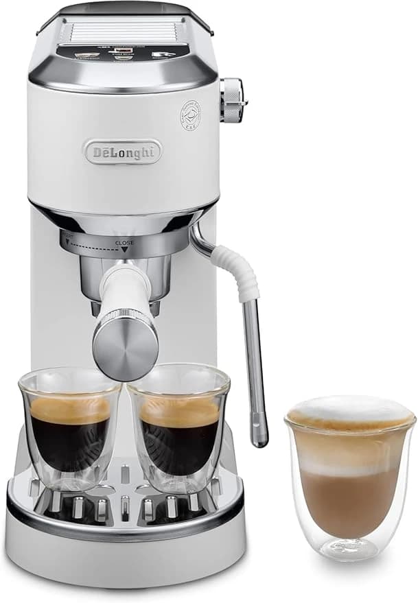 De'Longhi, EC890.WI, Dedica Duo Espresso Coffee Machine with Cold Brew, Pink