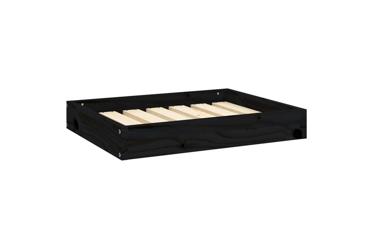 Vidaxl Dog Bed Black 615x49x9 Cm Solid Wood Pine