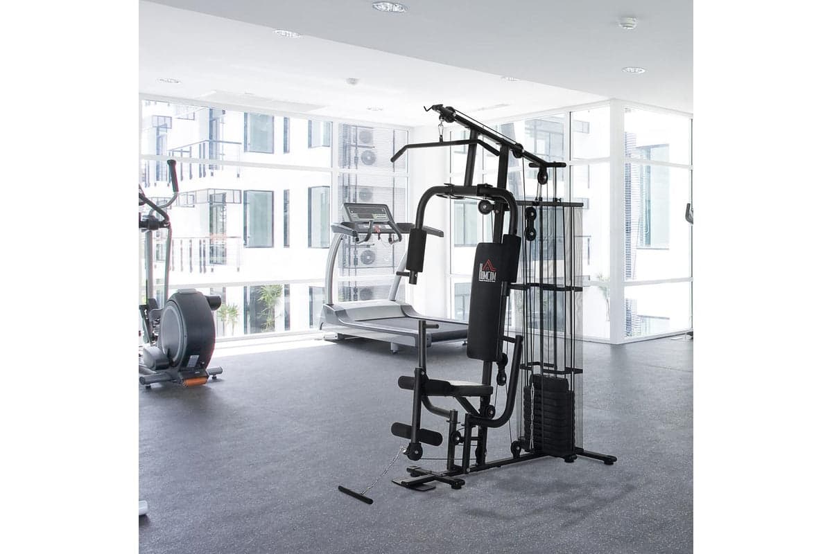 Homcom A91-134bk - Multi-exercise Gym Station, Home Workout