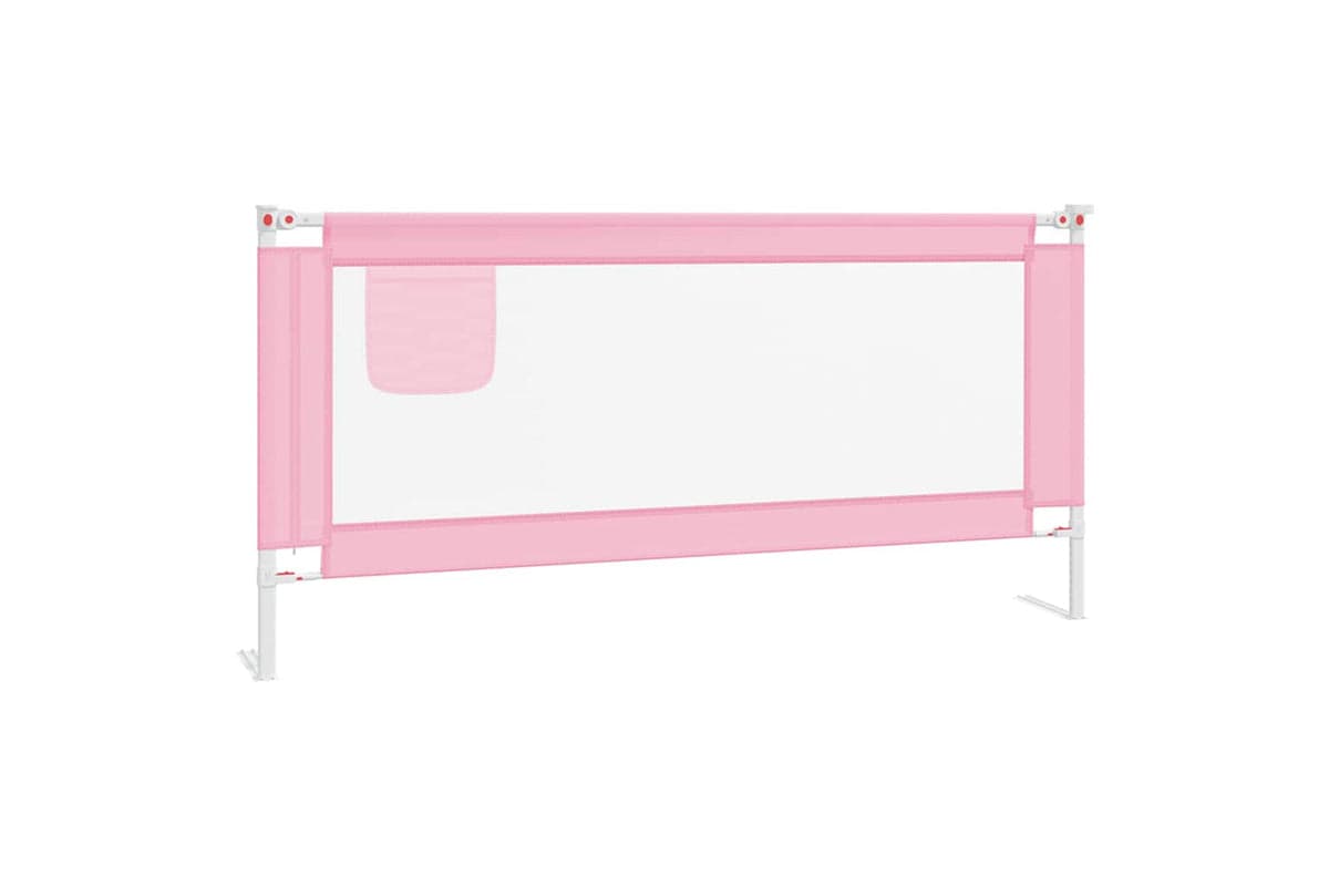 Vidaxl Toddler Safety Bed Rail Pink 190x25 Cm Fabric