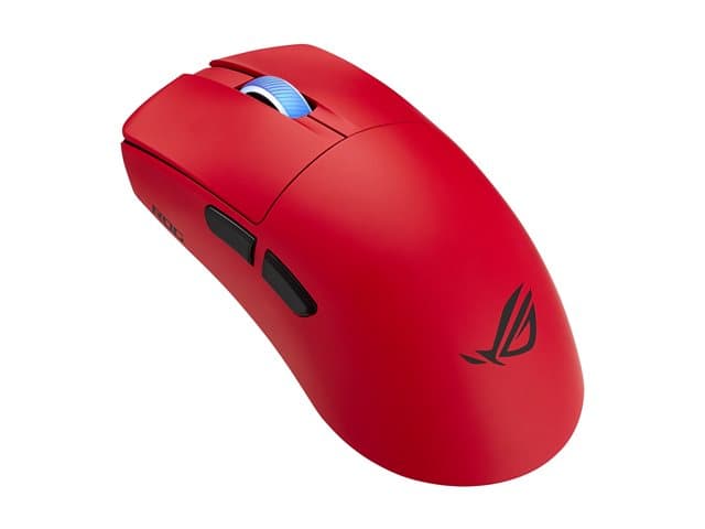 ASUSTEK - ASUS ROG Harpe II Ace - mouse - USB 2.0, 2.4 GHz, Bluetooth 5.1 - red
