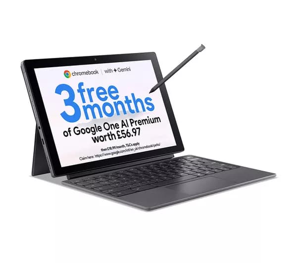 ACER 311 11" Chromebook Tab - MediaTek Kompanio 520, 128 GB eMMC, Silver