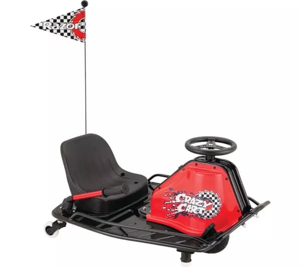 RAZOR Crazy Cart Kids Electric Ride-On Vehicle - Red & Black