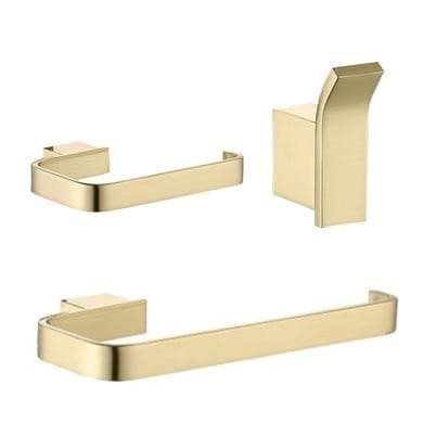 Arissa Brushed Brass Bathroom Accessory Set