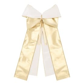 Ivory Large Velvet Tree Bow 11in